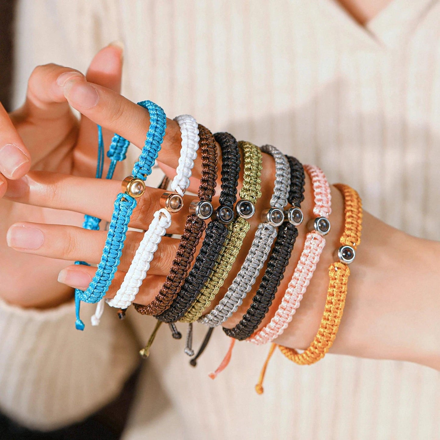 Bracelet Photo Tressé
