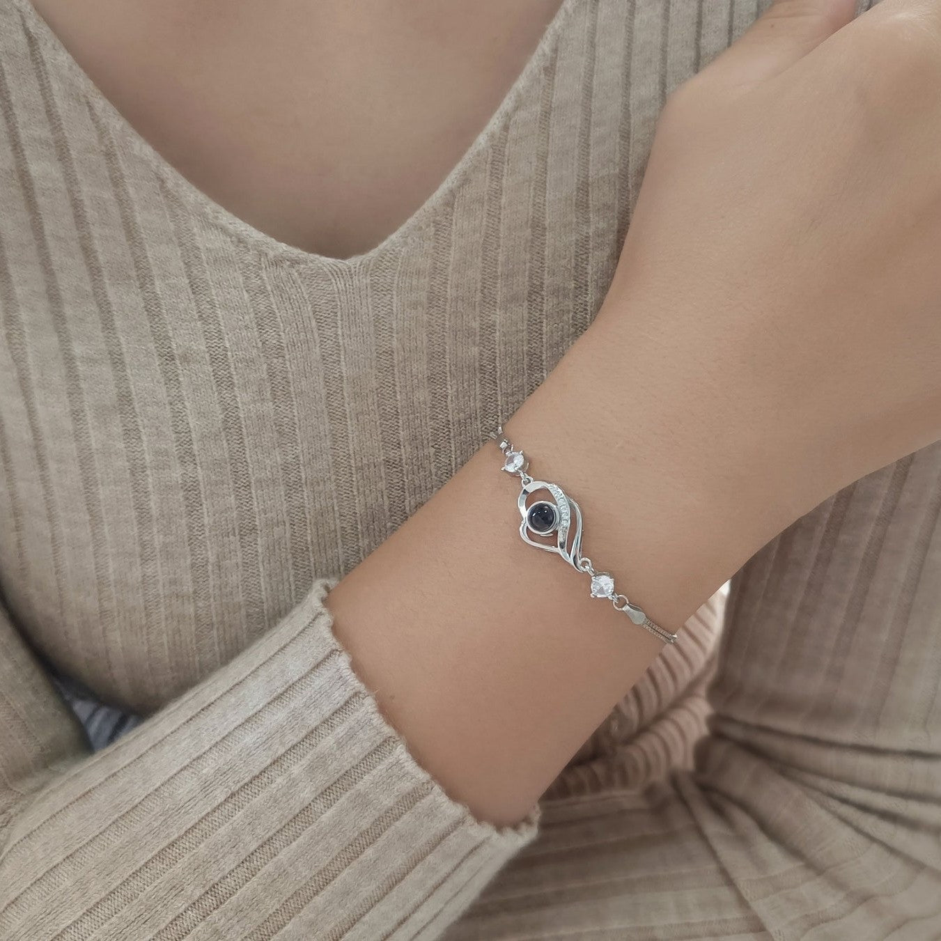 Bracelet Photo Cœur