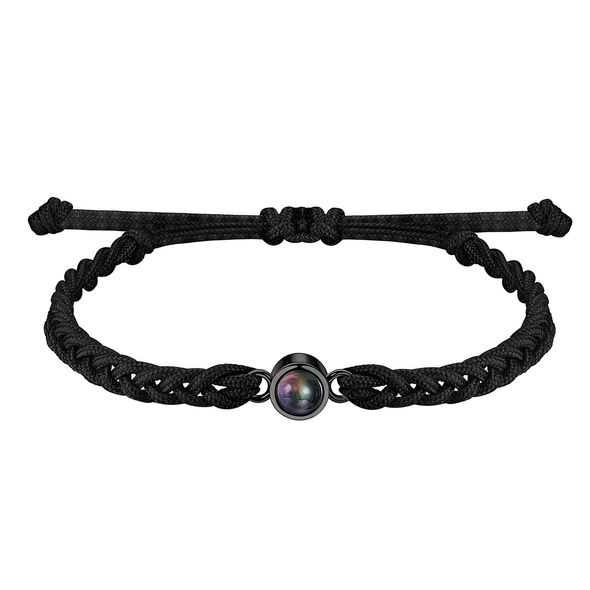 Bracelet Photo Personnalisé Noir